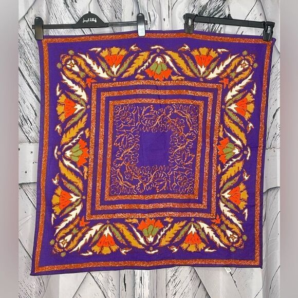 Axcess 100% cotton floral & geometric scarf Made in Italy - Picture 1 of 5